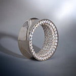14K Stars Shining Moissanite Ear Gauge Tunnel（2Pcs） - AKAK BODYJEWELRY - ear - tunnel