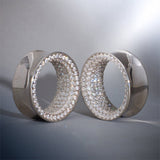 14K Stars Shining Zircon Ear Gauge Tunnel（2Pcs） - AKAK BODYJEWELRY - ear - tunnel