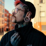 14K Stars Shining Zircon Ear Gauge Tunnel（2Pcs） - AKAK BODYJEWELRY - ear - tunnel