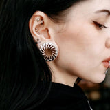 8K White Gold King of the Desert l Ear Gauge Tunnels (2Pcs) - AKAK BODYJEWELRY - ear - tunnel