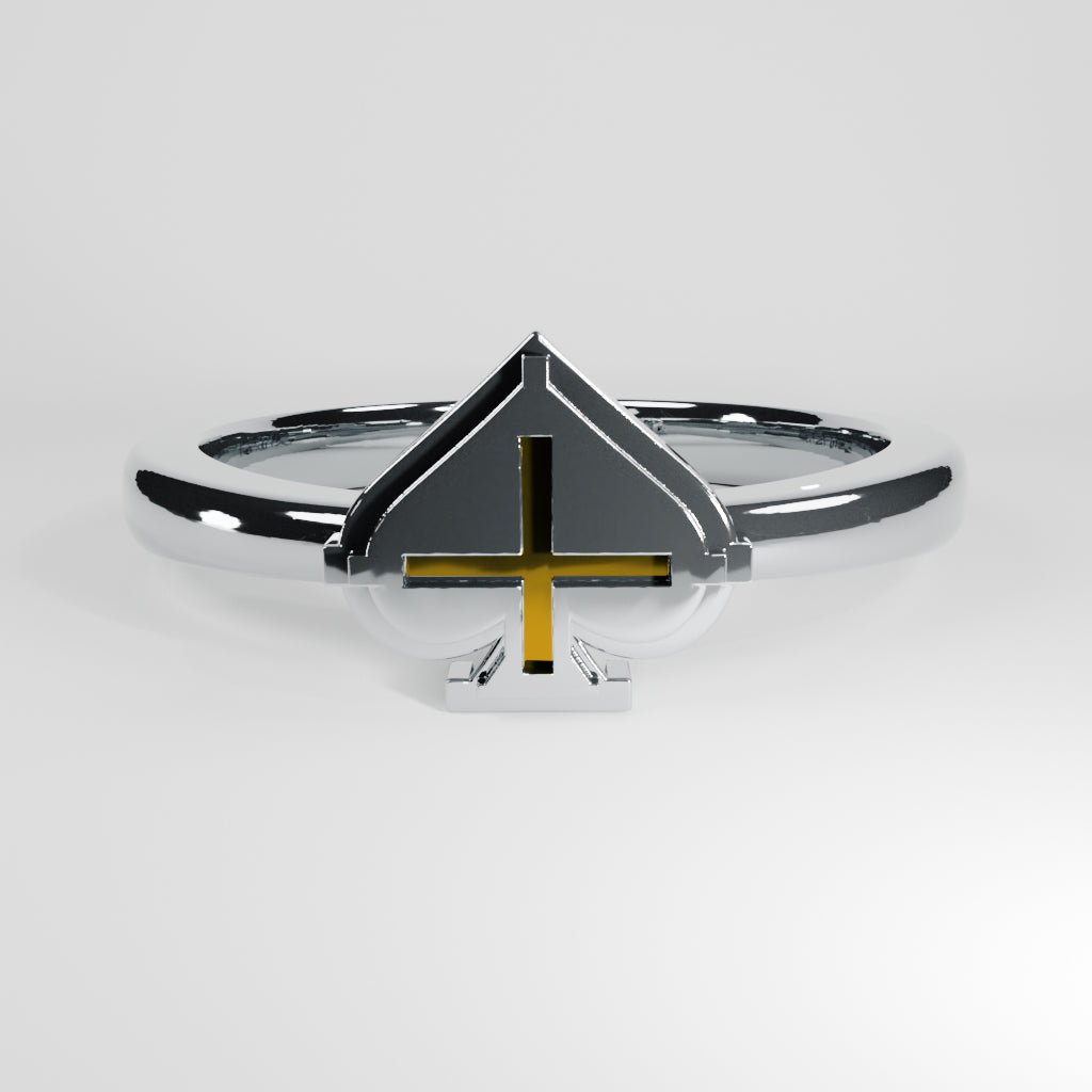 Ace of Spades Narrow Ring - AKAK BODYJEWELRY - ear - tunnel