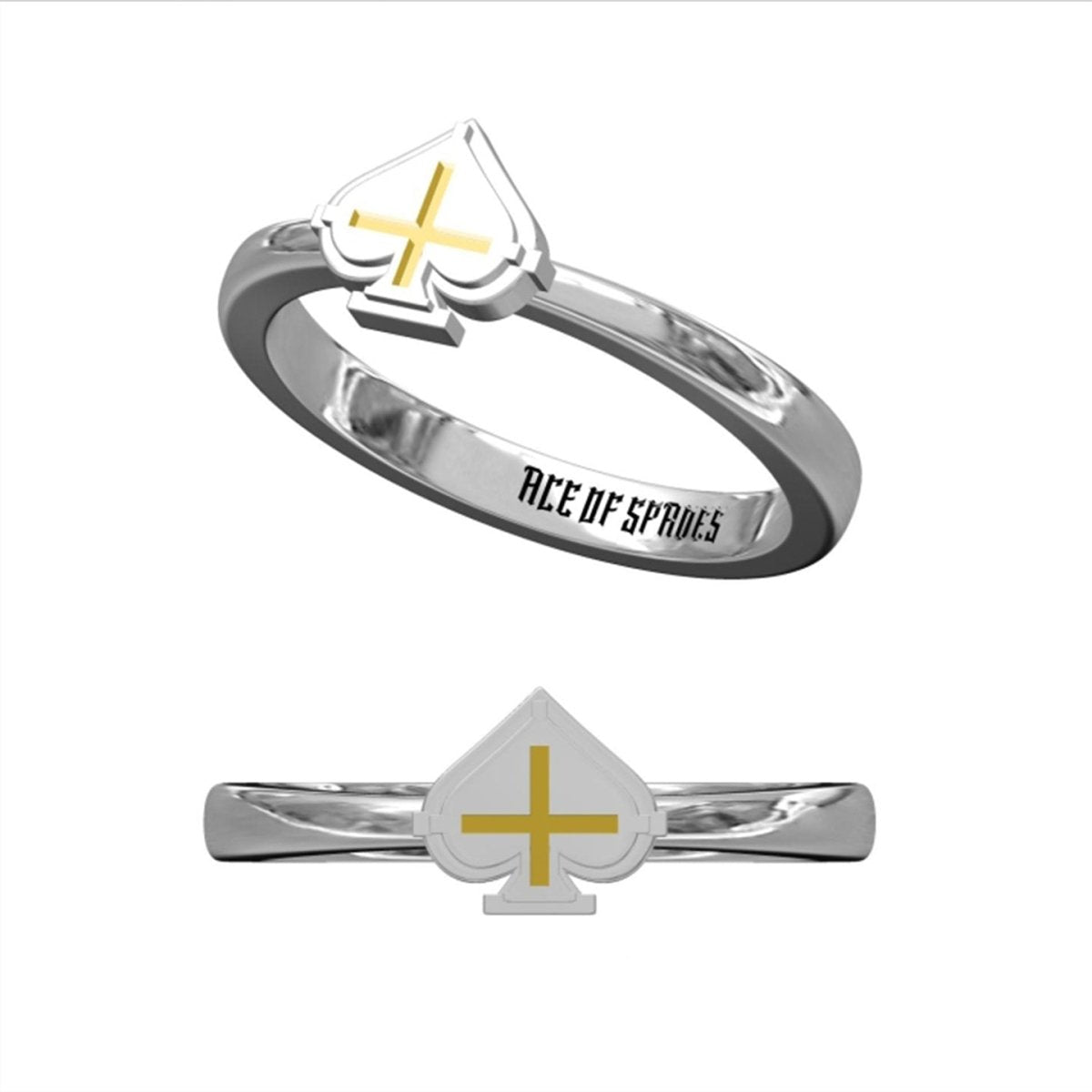 Ace of Spades Narrow Ring - AKAK BODYJEWELRY - ear - tunnel