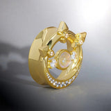 AKAK Moonshadow Zircon S925 Silver Ear Gauge Tunnel (2Pcs) - AKAK BODYJEWELRY - ear - tunnel