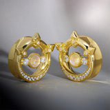 AKAK Moonshadow Zircon S925 Silver Ear Gauge Tunnel (2Pcs) - AKAK BODYJEWELRY - ear - tunnel