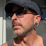 AKAK S925 Plated Celestial Halo Dual Zircon Ear Gauge Tunnel (2Pcs) - AKAK BODYJEWELRY-ear-tunnel