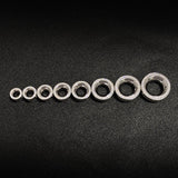 AKAK S925 Plated Celestial Halo Dual Zircon Ear Gauge Tunnel (2Pcs) - AKAK BODYJEWELRY - ear - tunnel