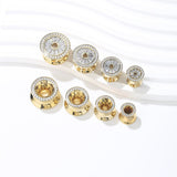 AKAK S925 Plated Pure Shining Zircon Ear Gauge Tunnel ( 2Pcs ) - AKAK BODYJEWELRY - ear - tunnel