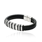 AKAK S925 Silver Moissanite Hustle Leather Bracelet - AKAK BODYJEWELRY - ear - tunnel