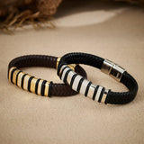 AKAK S925 Silver Moissanite Hustle Leather Bracelet - AKAK BODYJEWELRY - ear - tunnel
