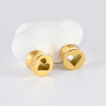 AKAK Stainless Steel Love Ear Tunnel Plug (2Pcs) - AKAK BODYJEWELRY - ear - tunnel