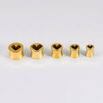 AKAK Stainless Steel Love Ear Tunnel Plug (2Pcs) - AKAK BODYJEWELRY - ear - tunnel