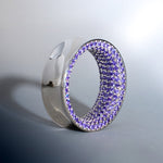 Amethyst S925 Silver Stars Shining Tunnel (2Pcs) - AKAK BODYJEWELRY - ear - tunnel