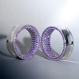 Amethyst S925 Silver Stars Shining Tunnel (2Pcs) - AKAK BODYJEWELRY - ear - tunnel