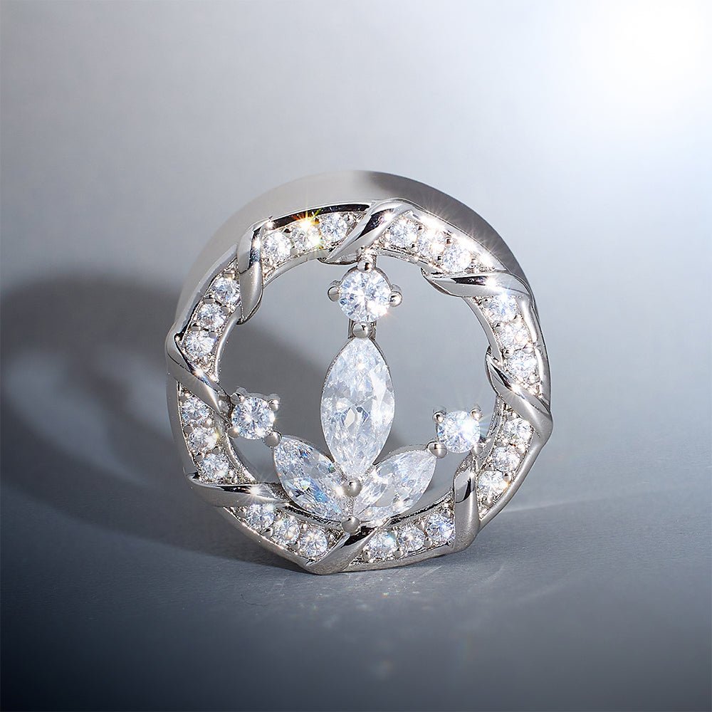 Anchor of Ocean Moissanite S925 Silver Ear Gauge Tunnel (2Pcs) - AKAK BODYJEWELRY - ear - tunnel