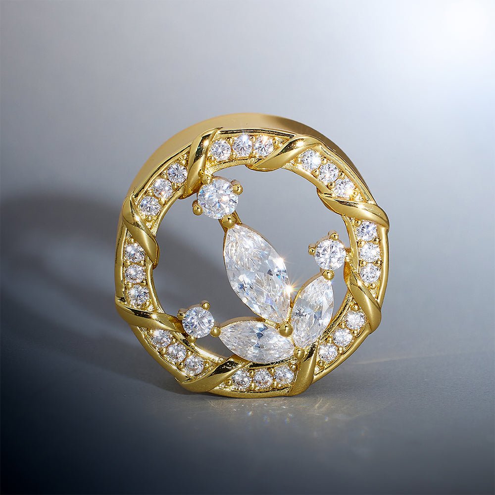 Anchor of Ocean Zircon 14K Ear Gauge Tunnel (2Pcs) - AKAK BODYJEWELRY - ear - tunnel