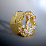 Anchor of Ocean Zircon S925 Silver Ear Gauge Tunnel (2Pcs) - AKAK BODYJEWELRY - ear - tunnel