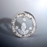 Anchor of Ocean Zircon S925 Silver Ear Gauge Tunnel (2Pcs) - AKAK BODYJEWELRY - ear - tunnel