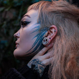 Anchor of Ocean Zircon S925 Silver Ear Gauge Tunnel (2Pcs) - AKAK BODYJEWELRY - ear - tunnel