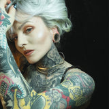 Black Zircon 14K Gold Stars Shining Ear Gauge Tunnel(2Pcs) - AKAK BODYJEWELRY - ear - tunnel