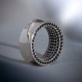 Black Zircon S925 Silver Stars Shining Ear Gauge Tunnel(2Pcs) - AKAK BODYJEWELRY - ear - tunnel