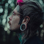 Blue Moissanite 8K Stars Shining Tunnel (2Pcs) - AKAK BODYJEWELRY - ear - tunnel