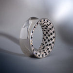 Checkerboard Zircon 14K White gold Tunnel(2pcs) - AKAK BODYJEWELRY - ear - tunnel