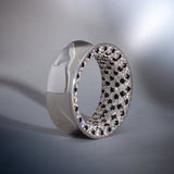 Checkerboard Zircon 14K White gold Tunnel(2pcs) - AKAK BODYJEWELRY - ear - tunnel