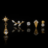 Titanium CZ Vintage-Inspired Statement Piercing Jewelry | 1PC