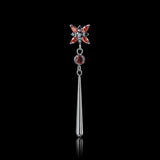 Titanium Red CZ Gothic Dark Piercing Jewelry | 1PC