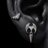Titanium Gothic Cubic Zirconia Piercing Jewelry | 1PC