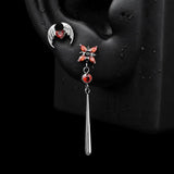 Titanium Red CZ Gothic Dark Piercing Jewelry | 1PC