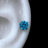 Titanium Blue CZ Celestial Statement Piercing Jewelry | 1PC Sold Individually