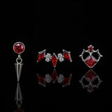 Titanium Red CZ Dark Gothic Piercing Jewelry | 1PC Sold Individually