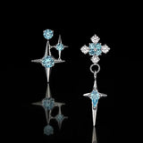 Titanium Blue CZ Geometric Spike Piercing Jewelry | 1PC