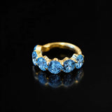 Titanium Blue CZ Romantic Statement Piercing Jewelry | 1PC