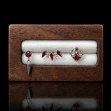 Titanium Red CZ Dark Gothic Piercing Jewelry | 1PC Sold Individually