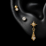 Titanium CZ Vintage-Inspired Statement Piercing Jewelry | 1PC