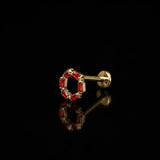 Titanium Gothic Red Cubic Zirconia Piercing Jewelry | 1PC