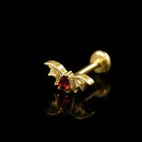 Titanium Gothic Red Cubic Zirconia Piercing Jewelry | 1PC