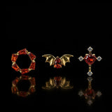 Titanium Gothic Red Cubic Zirconia Piercing Jewelry | 1PC