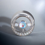 Crown of Moonlight Zircon S925 Ear Gauge Tunnel (2Pcs) - AKAK BODYJEWELRY - ear - tunnel