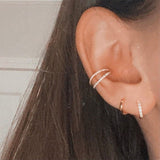 Dazzling Double Row Nose Piercing - AKAK BODYJEWELRY - ear - tunnel