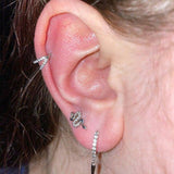 Dazzling Double Row Nose Piercing - AKAK BODYJEWELRY - ear - tunnel