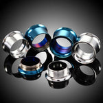 Double Flare Threaded Ear Stainless steel Ear Gauge Tunnels 2Pcs - AKAK BODYJEWELRY - ear - tunnel