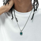Emerald Torque Retro Chain Necklace - AKAK BODYJEWELRY - ear - tunnel
