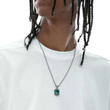 Emerald Torque Retro Chain Necklace - AKAK BODYJEWELRY - ear - tunnel
