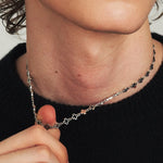 Eternal Cross Mosaic Chain Necklace - AKAK BODYJEWELRY - ear - tunnel