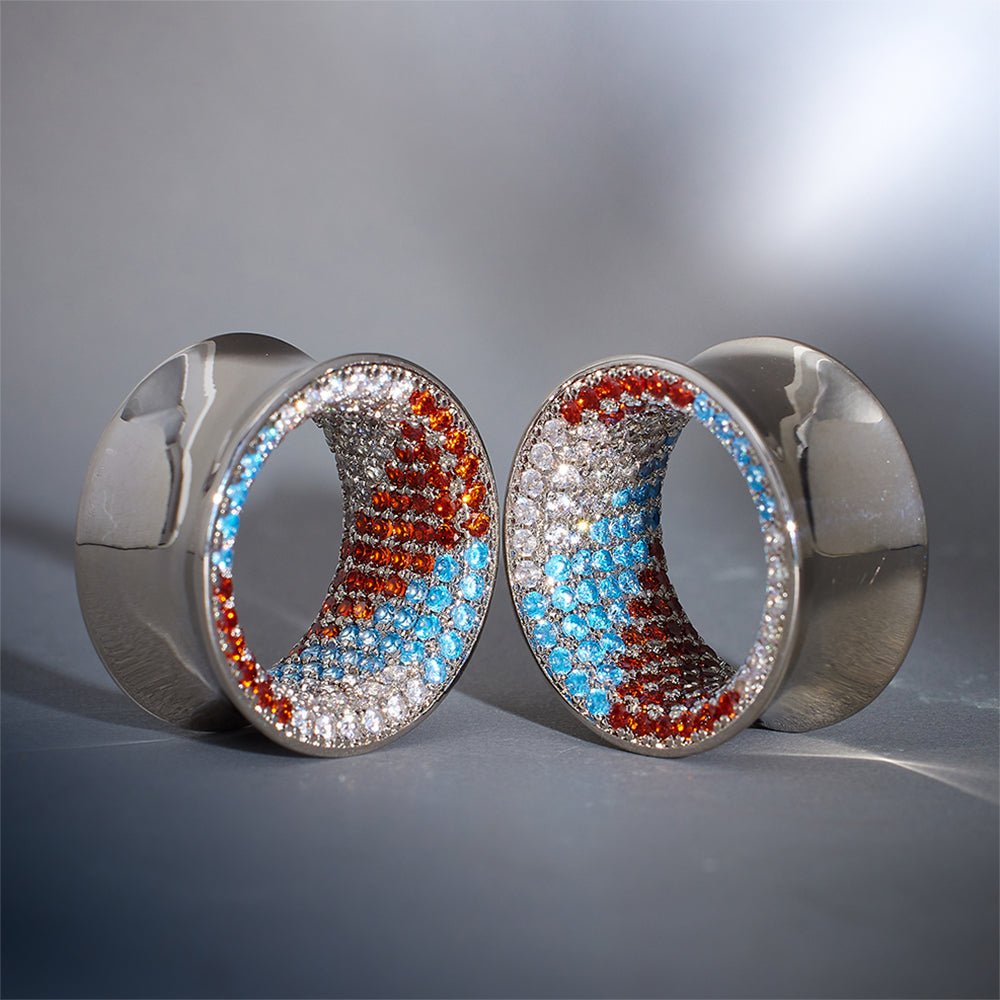 Free Will Moissanite 14K Tunnel (2Pcs) - AKAK BODYJEWELRY - ear - tunnel