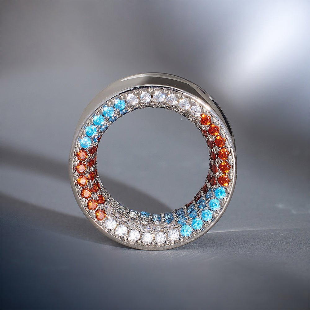 Free Will Zircon S925 Silver Tunnel (2Pcs) - AKAK BODYJEWELRY - ear - tunnel