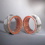 Garnet S925 Silver Stars Shining Ear Gauge Tunnel (2Pcs) - AKAK BODYJEWELRY - ear - tunnel